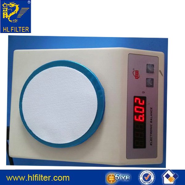 Polyester needle felt for dust collector