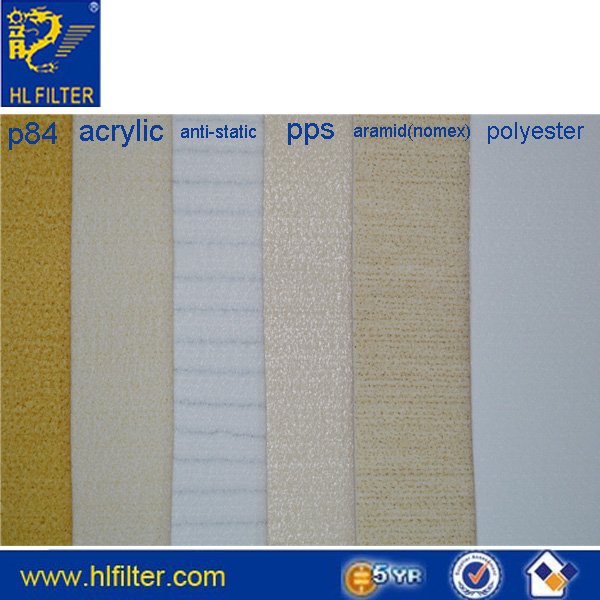 Polyester needle felt for dust collector